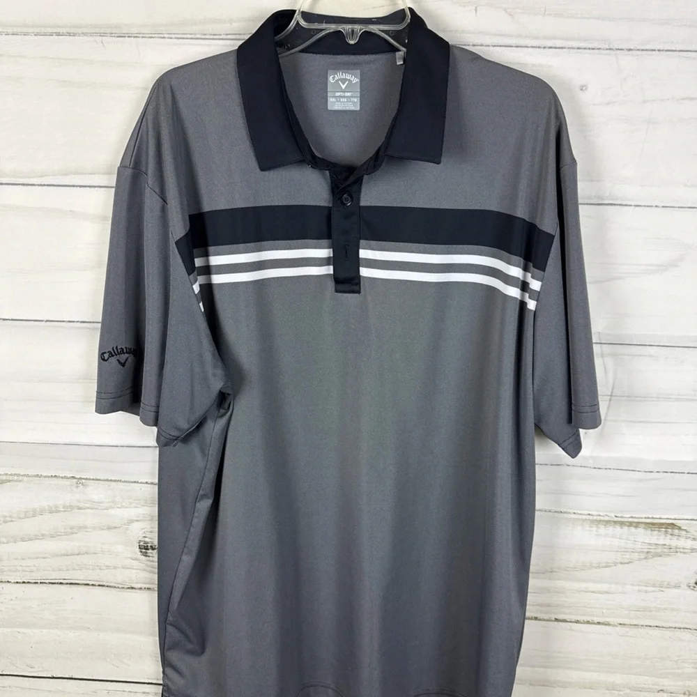 Callaway Men's Polo Shirt in Gray with Black Accents